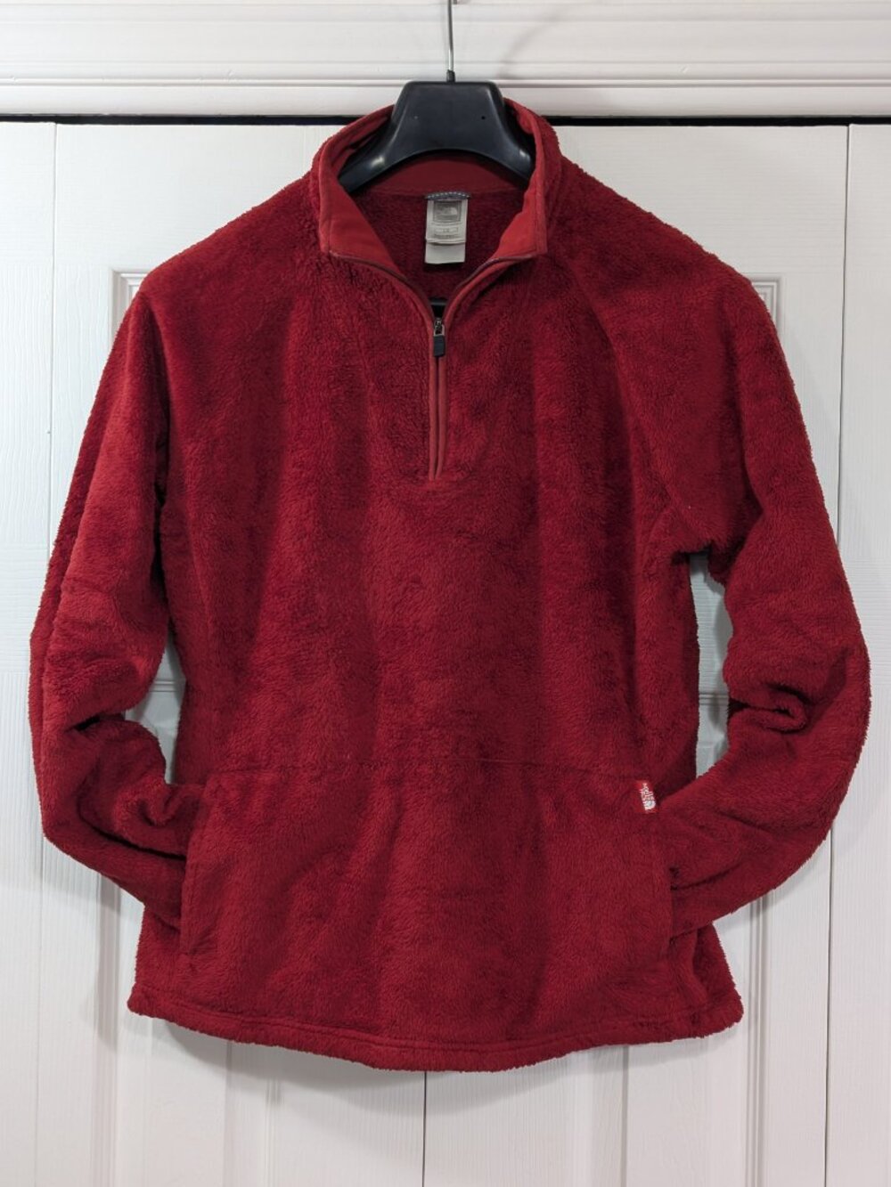 The North Face Women's Red 1/4 Zip Sherpa Fleece Pullover